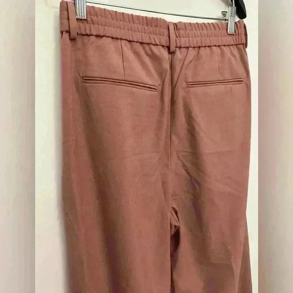 ZARA Women's Trouser Pants High Waisted Pink Size S Pockets Elastic Waist NWOT - Picture 3 of 7